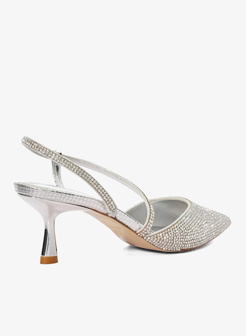 ديون لندن حذاء بكعب متوسط بحزام للكاحل ومقدمة مدببة - Image 3